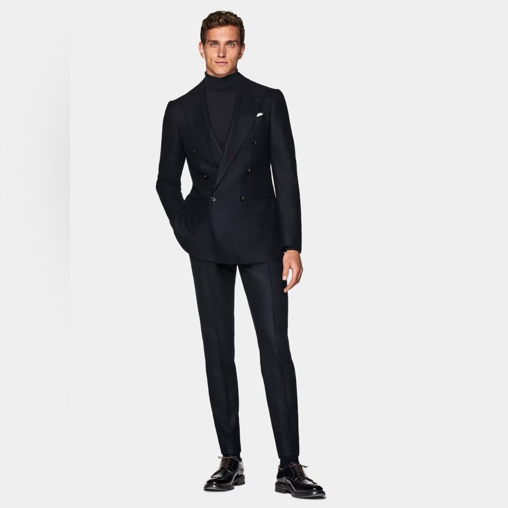 SUIT SUPPLY HAVANA DOUBLE BREASTED NAVY SUIT